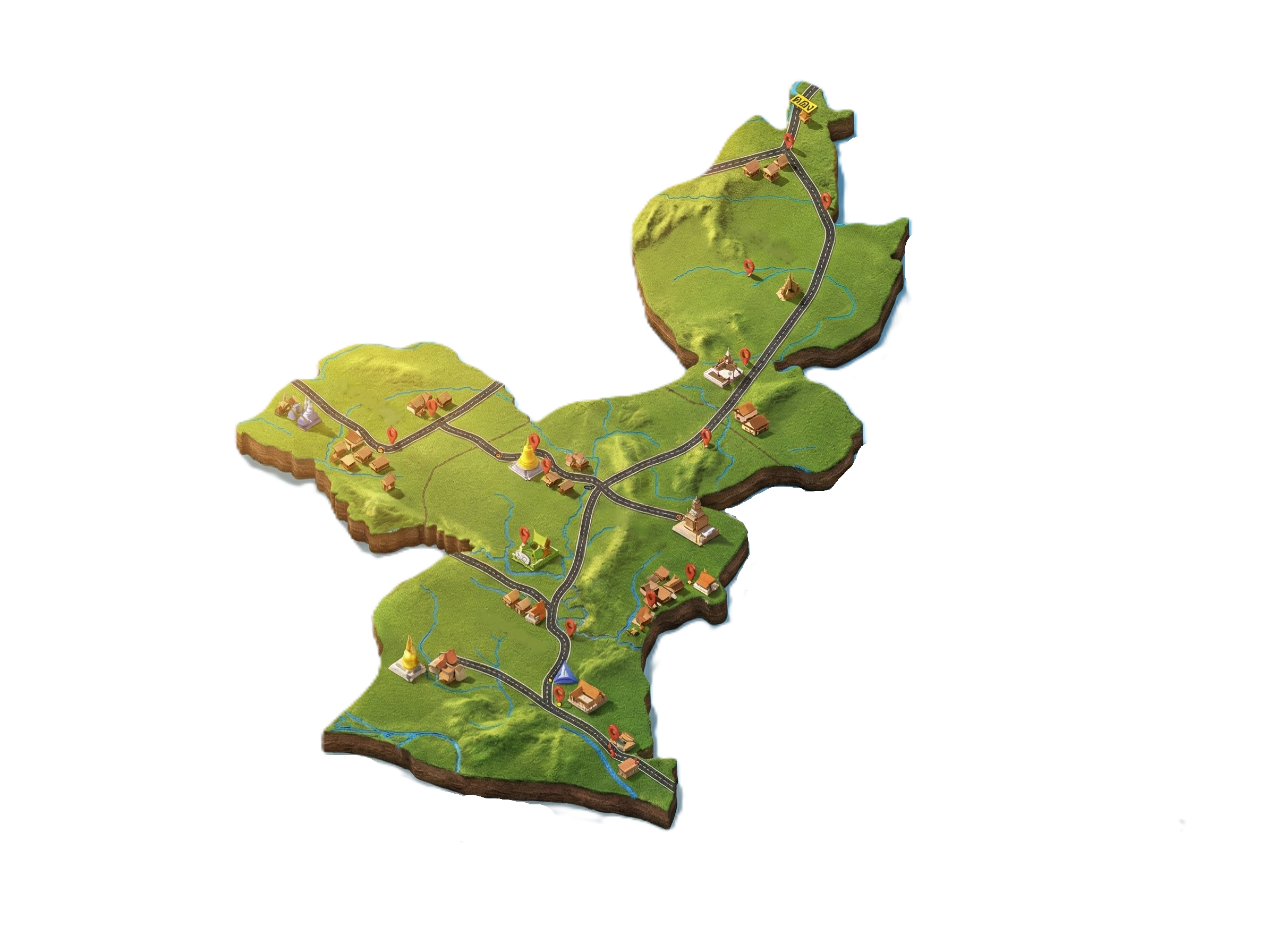 แผนที่อำเภอดอนมดแดง